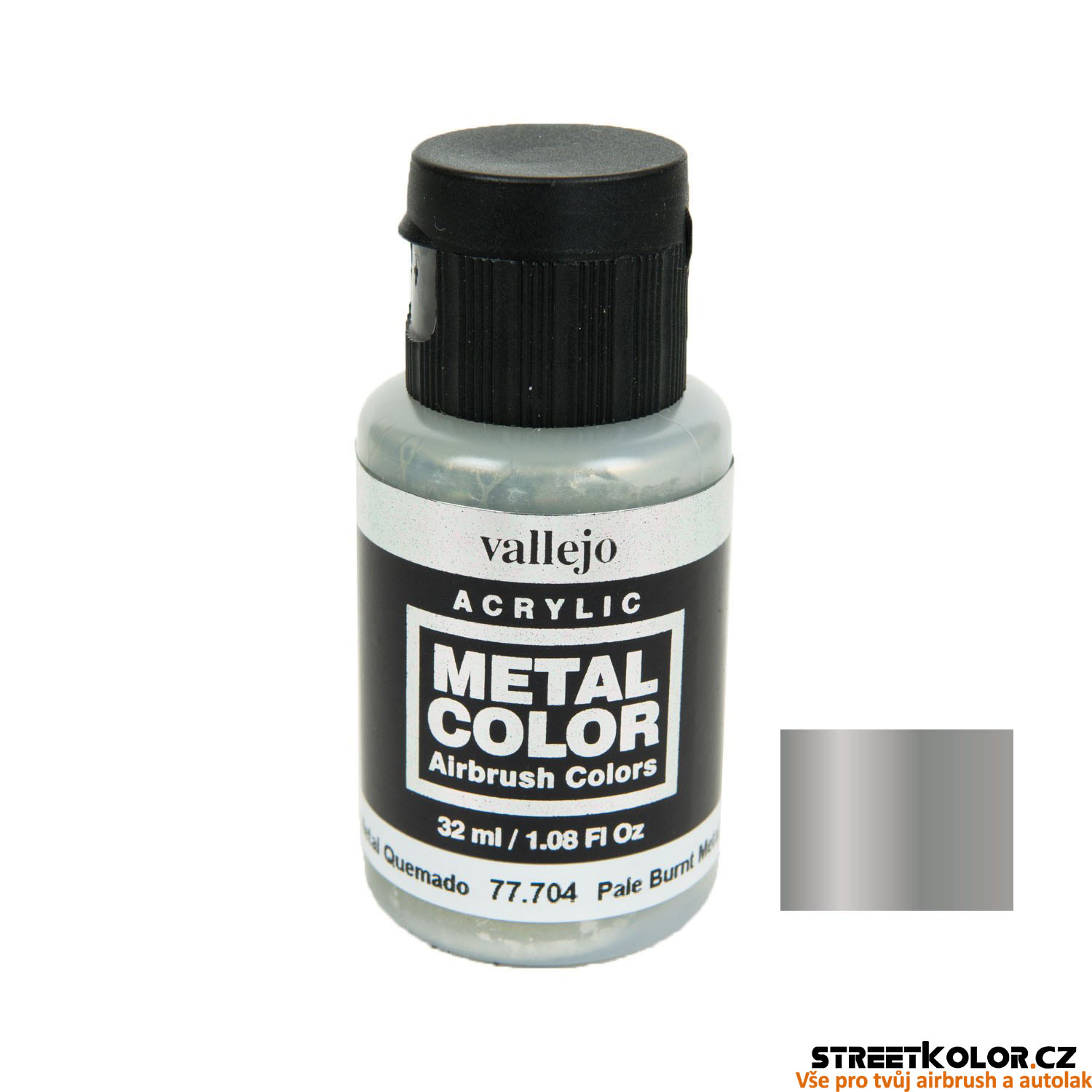 Vallejo 77.704 světlá metalická airbrush barva 32 ml
