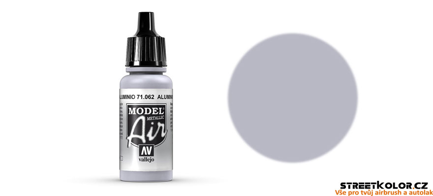 Vallejo 71.062 hliníková metalická akrylová airbrush barva 17 ml