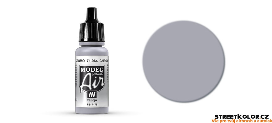Vallejo 71.064 chromová metalická akrylová airbrush barva 17 ml