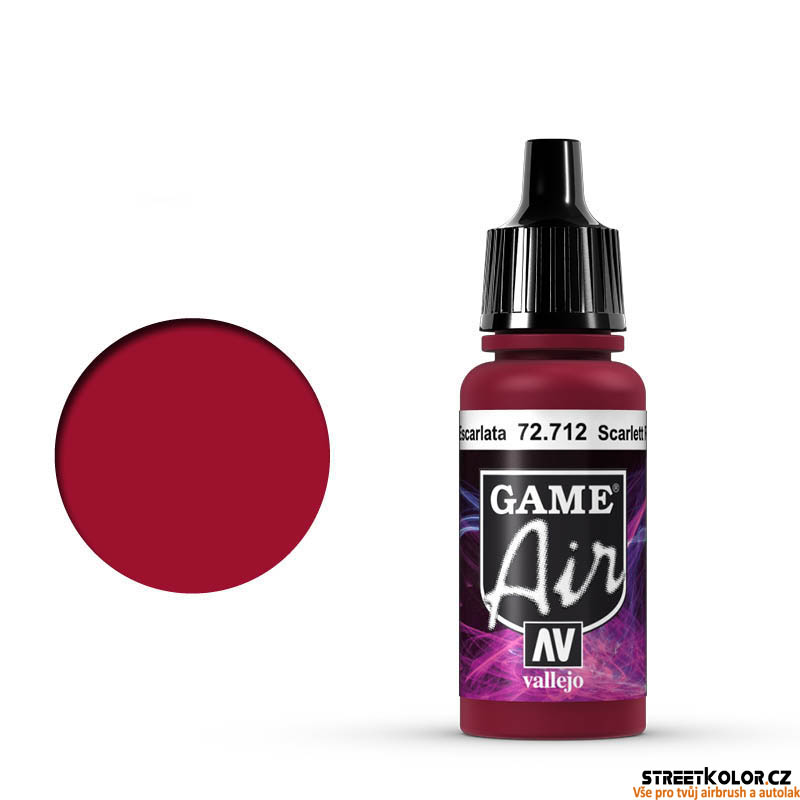 Vallejo Game Air 72.712 šarlatově červená akrylová airbrush barva 17 ml