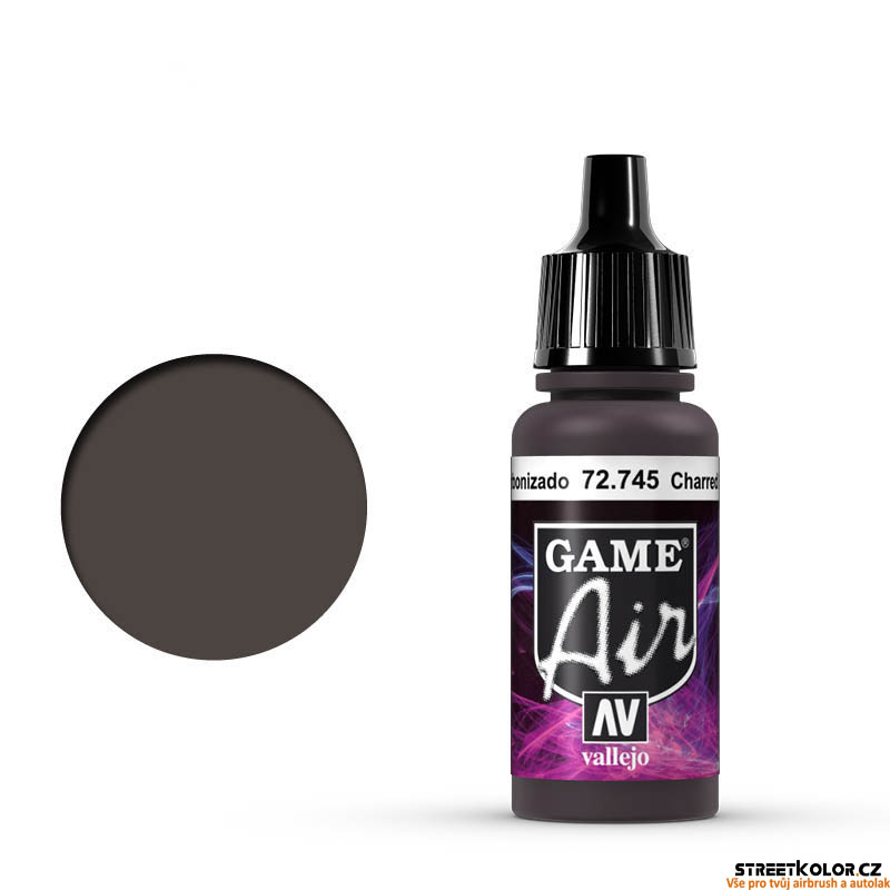 Vallejo Game Air 72.745 uhelná hnědá akrylová airbrush barva 17 ml