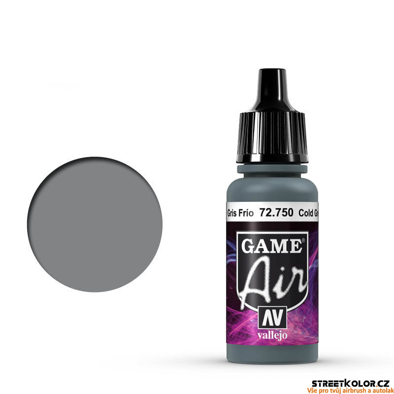 Vallejo Game Air 72.750 studená šedá akrylová airbrush barva 17 ml