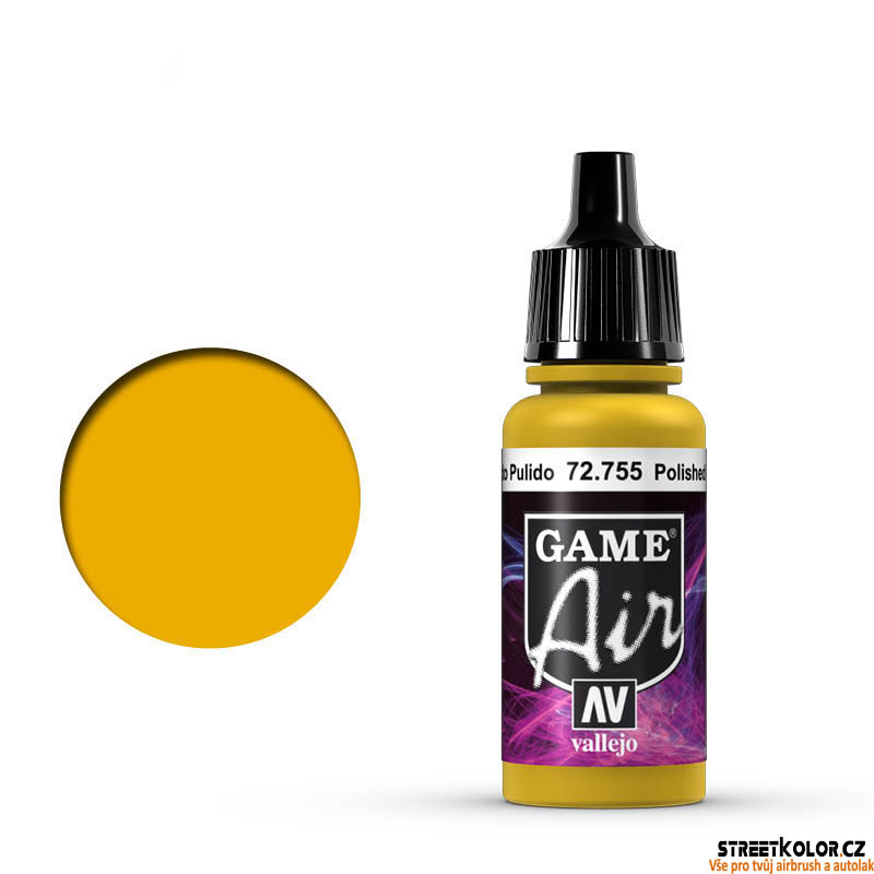 Vallejo Game Air 72.755 lesklá zlatá akrylová airbrush barva 17 ml