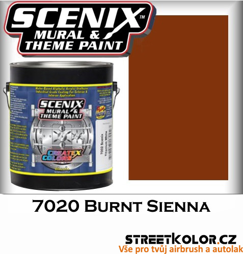 CreateX Scenix 7020 Burnt Sienna barva 3,8 l + 4015 aktivátor 60 ml