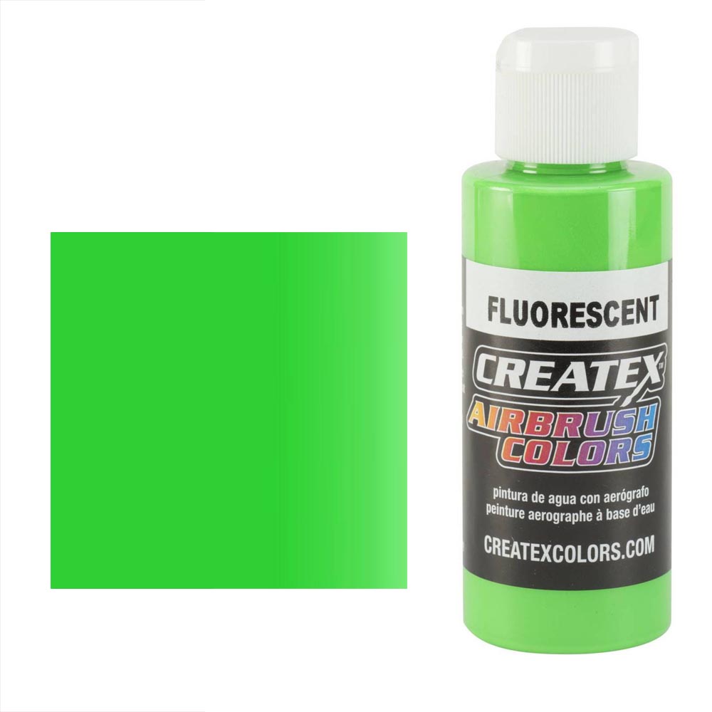 CreateX 5404 Zelená Fluorescenční airbrush barva 60ml 
