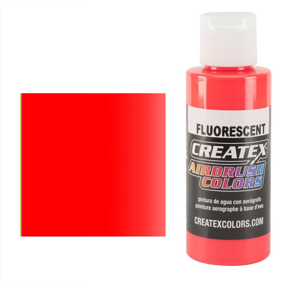 CreateX 5408 Červená Fluorescenční airbrush barva 60ml 