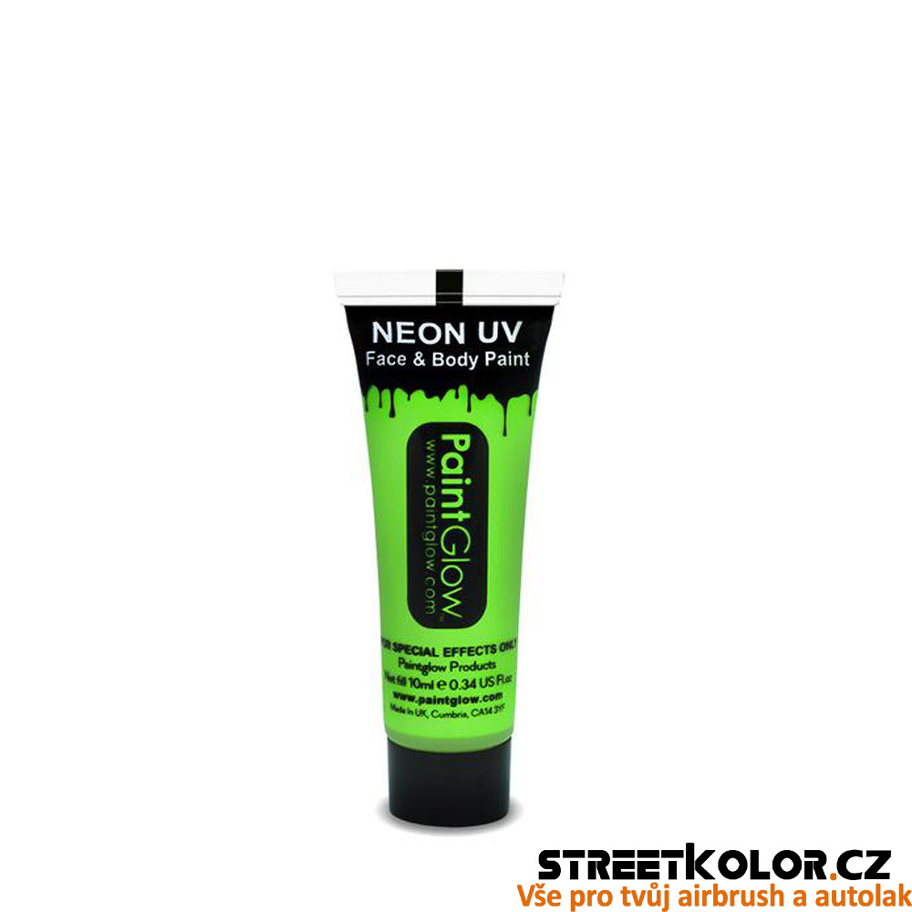 UV Fluorescentní barva Zelená na tělo a obličej, 50ml