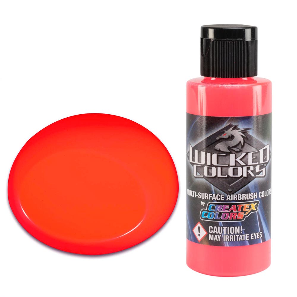 Wicked W022 Fluorescenční Červená airbrush barva 60 ml