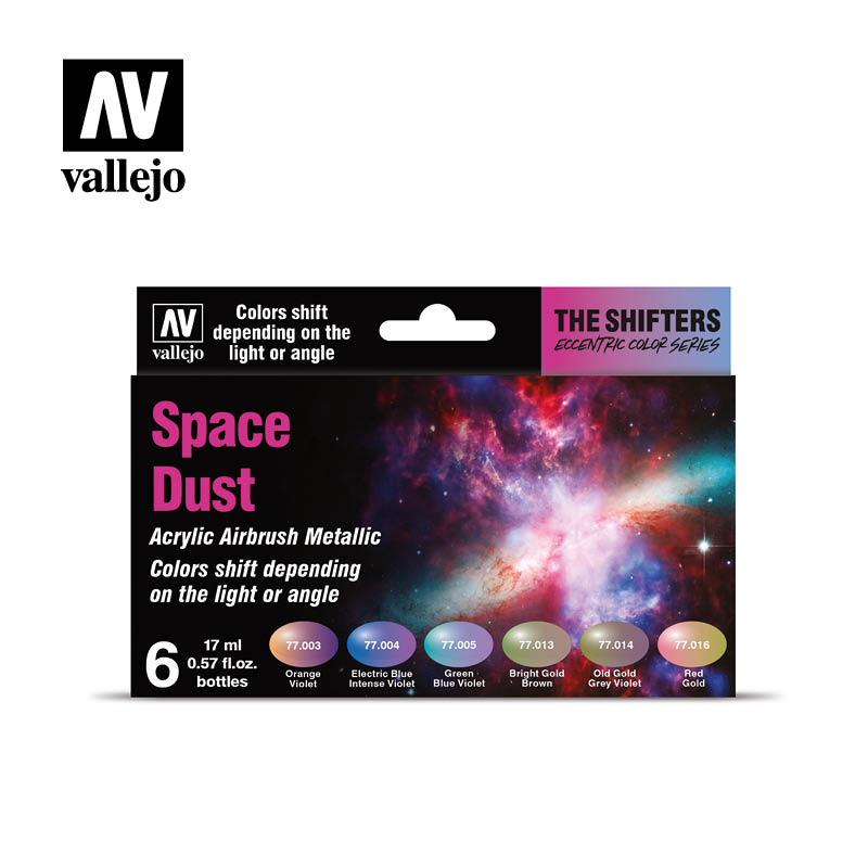 Vallejo sada 77.091 airbrush barev Space Dust 6x17 ml