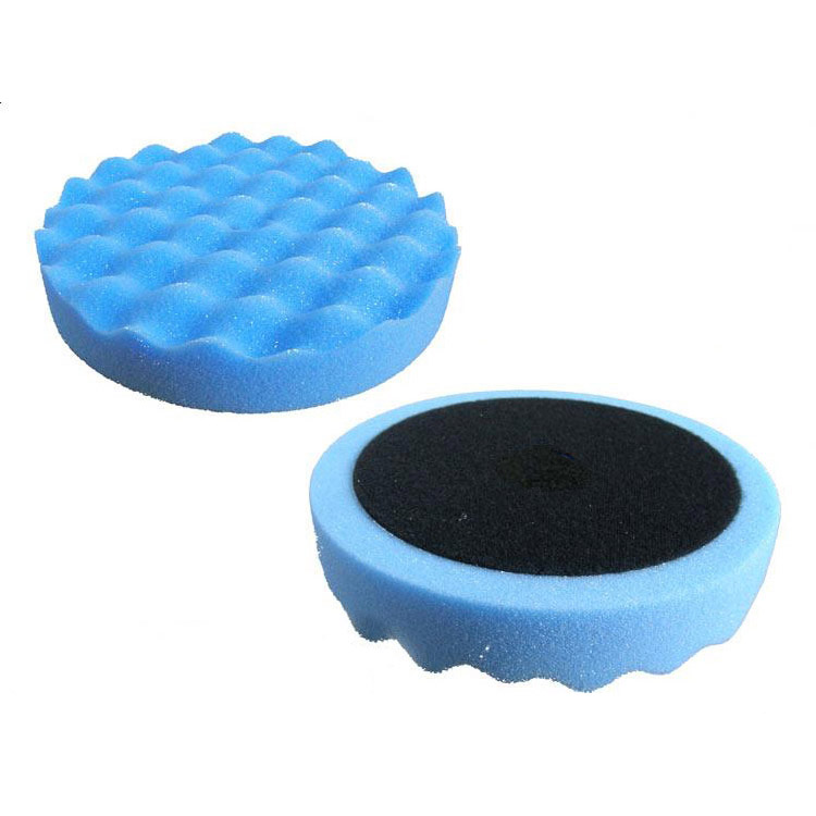 Velcro profilovaný leštící kotouč na suchý zip, Měkký, Modrý, 150mm