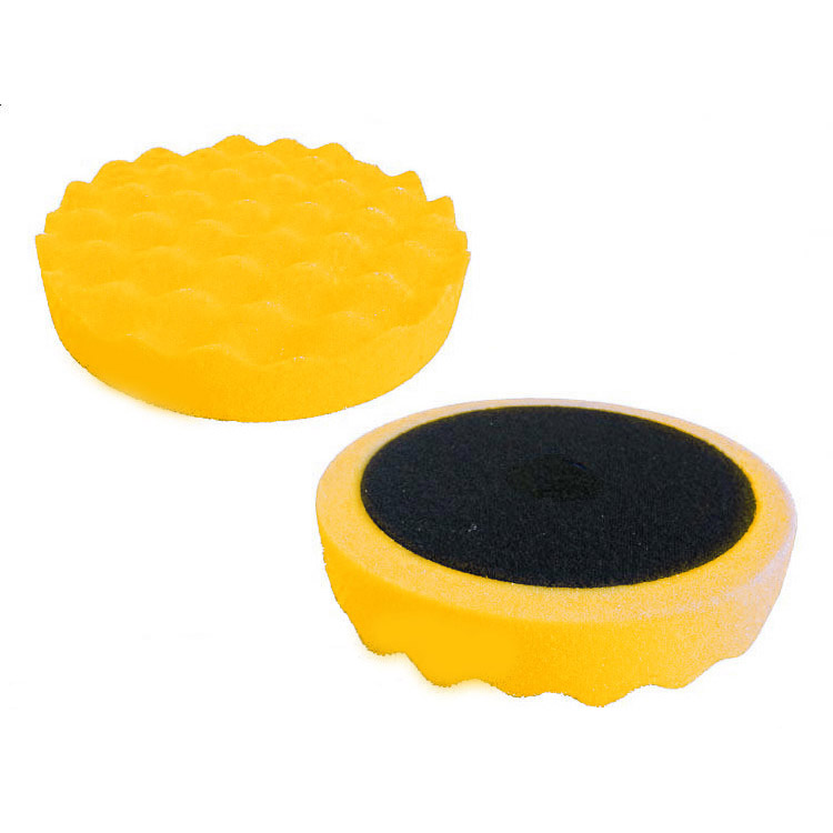 Velcro profilovaný leštící kotouč na suchý zip, tvrdý, Žlutý, 150mm