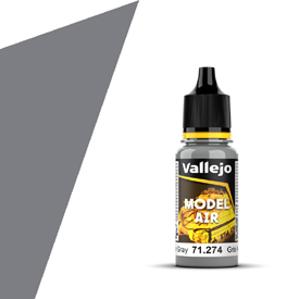Vallejo 71.274 agresorová šedá, středně šedá, akrylová barva na airbrush 17 ml