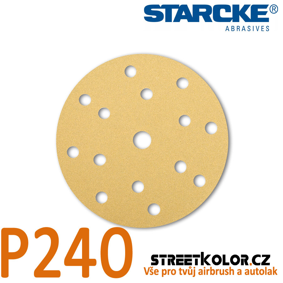 Starcke Brusný disk P240, 150mm, 14+1děr, 1ks