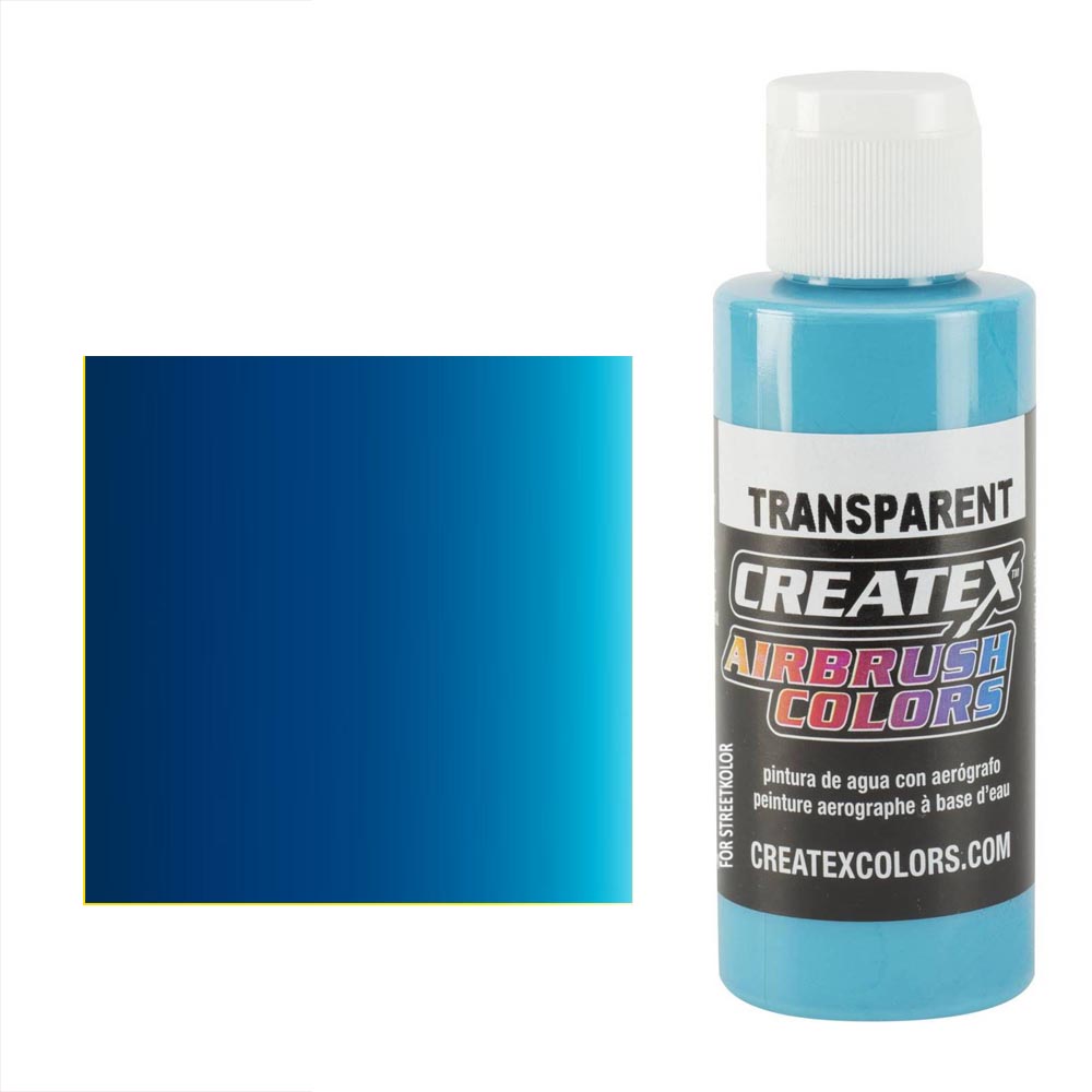 CreateX 5134 Modrá průhledná airbrush barva 60ml