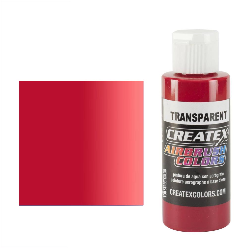 CreateX 5138 karmínově červená průhledná airbrush barva 60ml