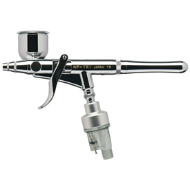 Airbrush pistole Iwata Revolution HP-TR1 0,3 mm s bočním plněním + odkalovací filtr a mazivo