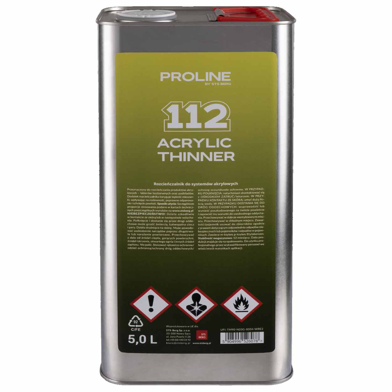 Univerzální akrylové ředidlo PROLINE 112, 5 litr