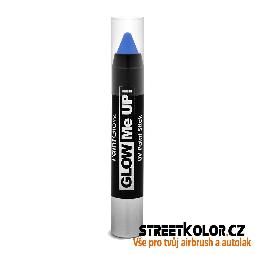 UV svítící tužka na tělo a Make-up Modrá