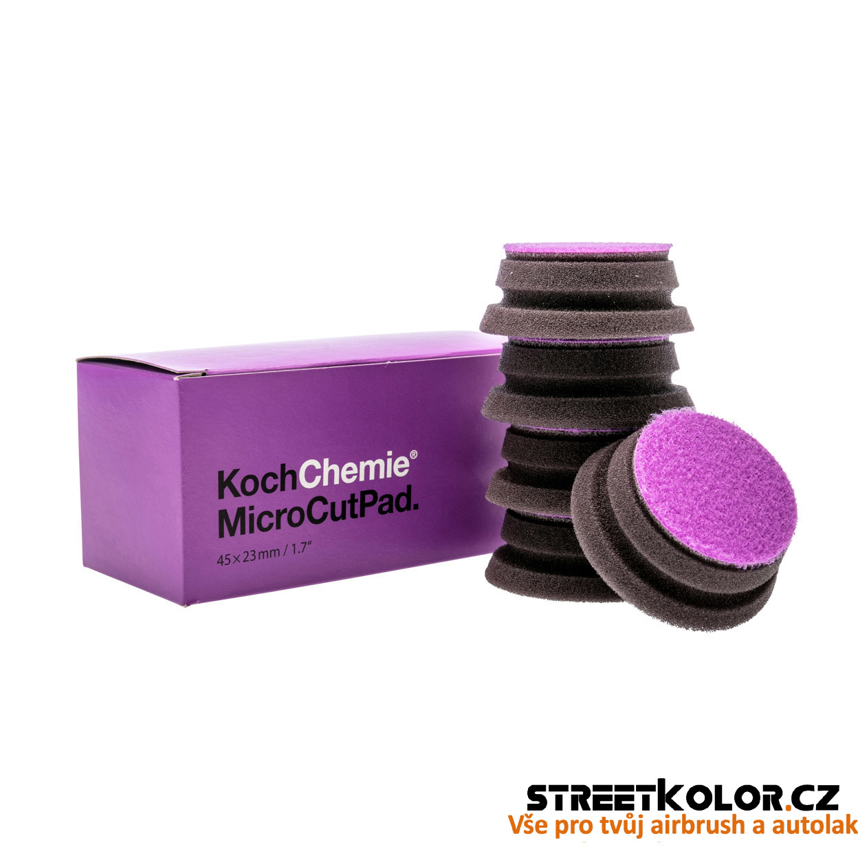 KochChemie Finální antihologramový fialový leštící kotouč Micro Cut Pad 45x 23mm