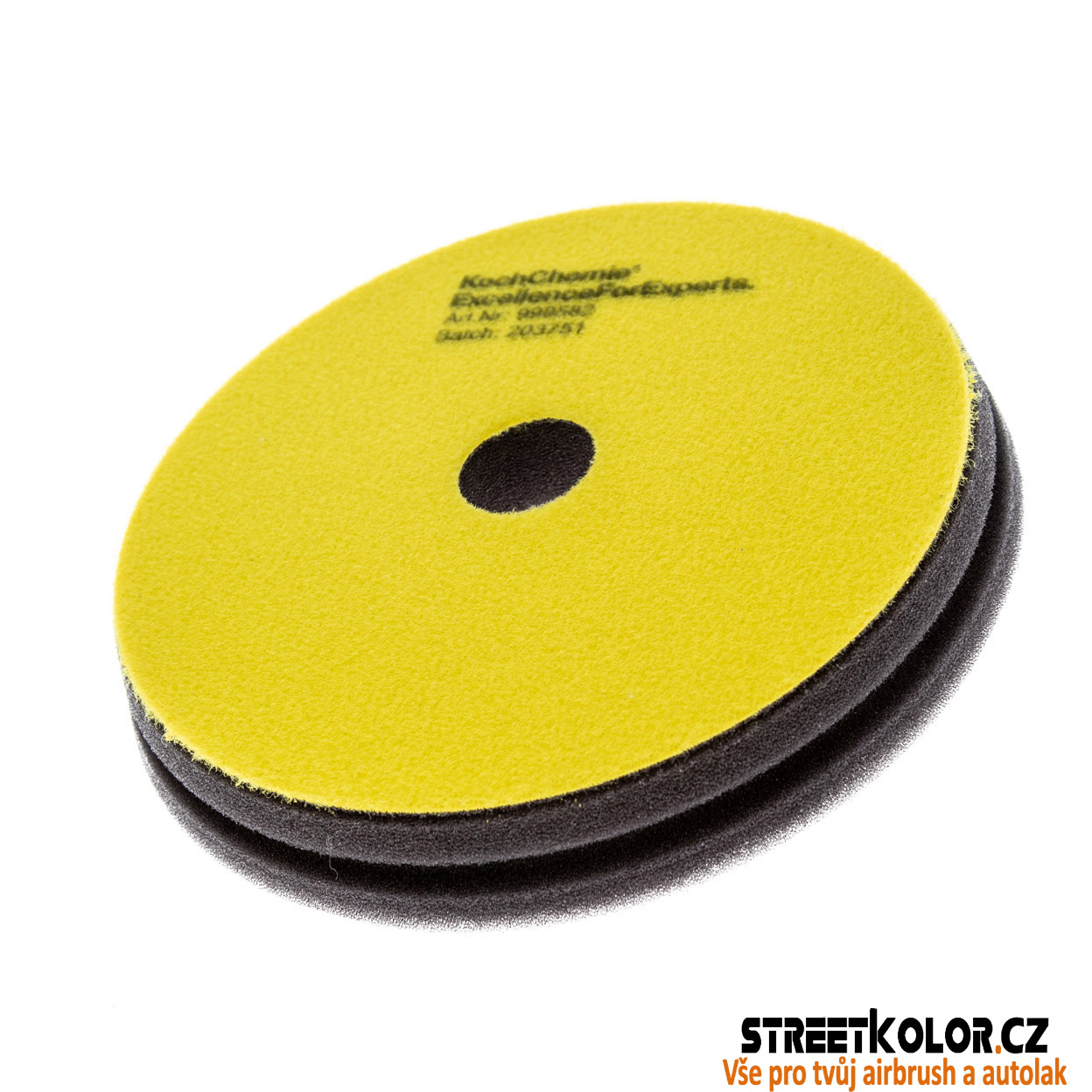 KochChemie Stredne tvrdý žltý leštiaci kotúč Fine Cut Pad 126 x 23 mmKochChemie 