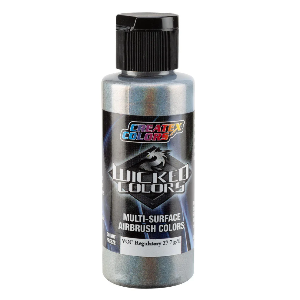 Wicked Stříbrná holografická airbrush barva CreateX W453 60 ml – Flair Silver Spectrum