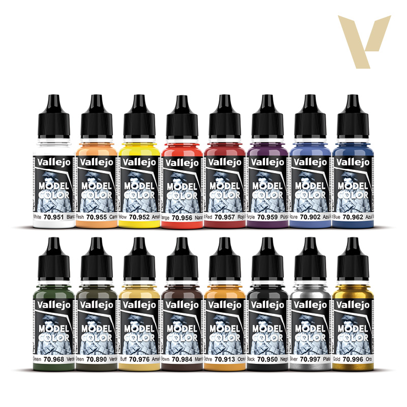 Vallejo 70.140 Model Color Set Basic Colors USA, 16x18 ml