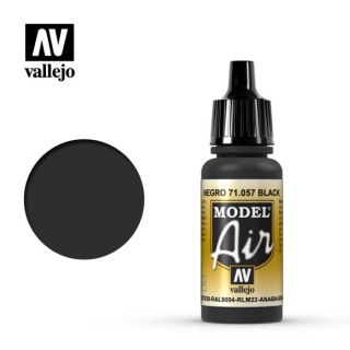 Vallejo 71.057 černá airbrush barva 17 ml