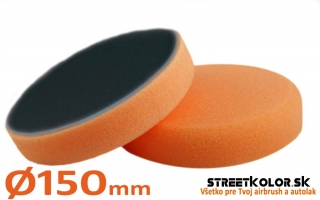 Velcro hladký leštící kotouč na suchý zip, extra tvrdý, Oranžový, 150mm