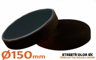 Velcro hladký leštící kotouč na suchý zip, ultra měkký, Černý, 150mm