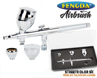 Airbrush pistole FENGDA ® BD-186 0,3mm, 3 x kalíšek